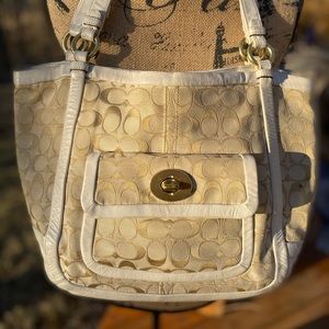 Authentic Coach Cricket Turn-Lock Satchel Purse